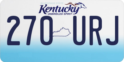 KY license plate 270URJ