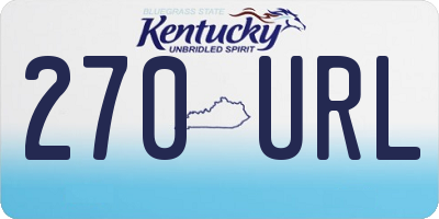 KY license plate 270URL