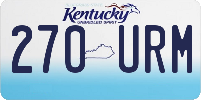 KY license plate 270URM