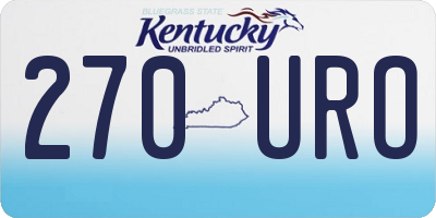 KY license plate 270URO