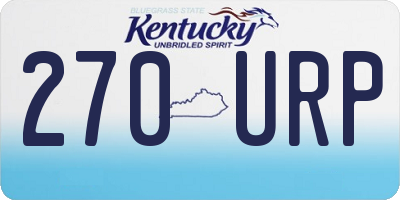 KY license plate 270URP