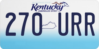 KY license plate 270URR