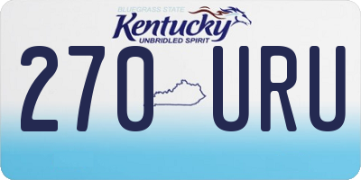 KY license plate 270URU