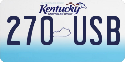 KY license plate 270USB