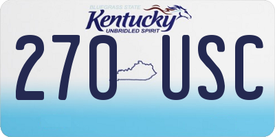 KY license plate 270USC