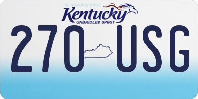 KY license plate 270USG