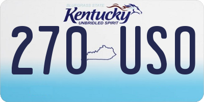 KY license plate 270USO