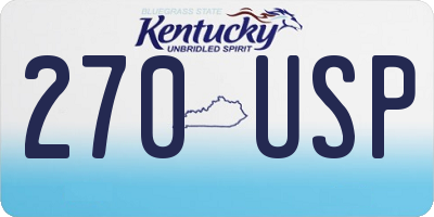 KY license plate 270USP