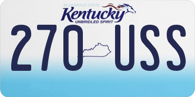KY license plate 270USS