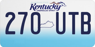 KY license plate 270UTB