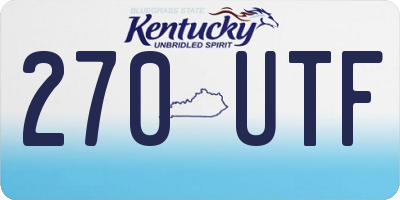KY license plate 270UTF
