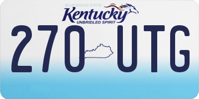 KY license plate 270UTG
