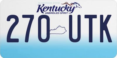 KY license plate 270UTK