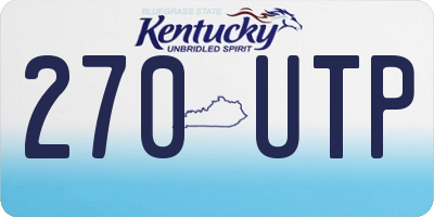 KY license plate 270UTP