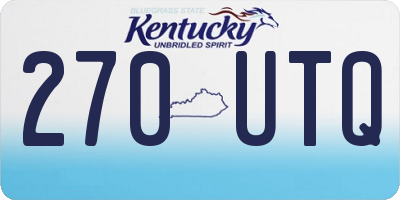 KY license plate 270UTQ