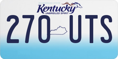 KY license plate 270UTS