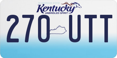 KY license plate 270UTT