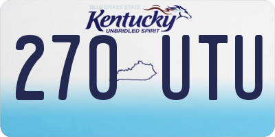 KY license plate 270UTU