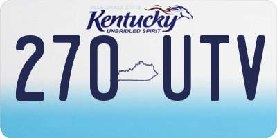 KY license plate 270UTV