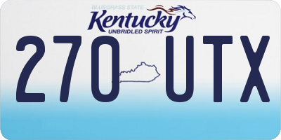 KY license plate 270UTX