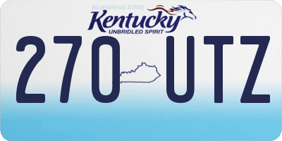 KY license plate 270UTZ