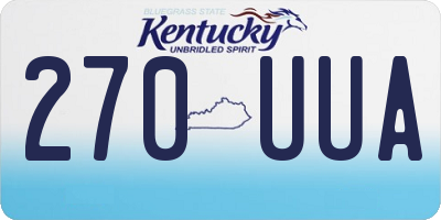 KY license plate 270UUA