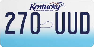 KY license plate 270UUD