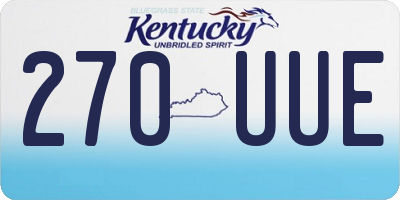 KY license plate 270UUE