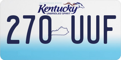 KY license plate 270UUF