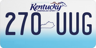 KY license plate 270UUG