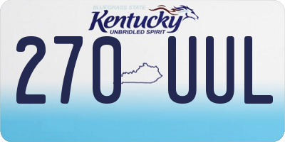 KY license plate 270UUL