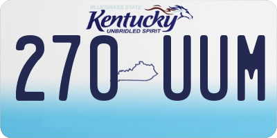 KY license plate 270UUM
