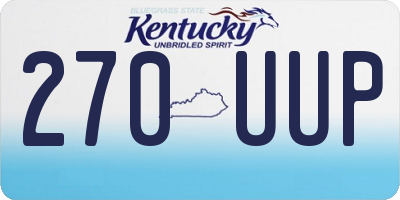KY license plate 270UUP