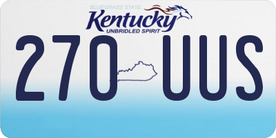 KY license plate 270UUS