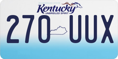KY license plate 270UUX