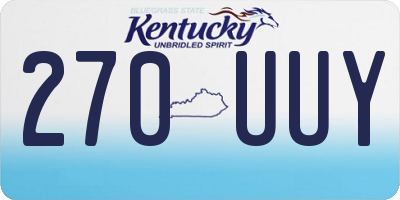 KY license plate 270UUY