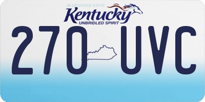 KY license plate 270UVC