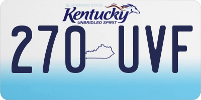 KY license plate 270UVF