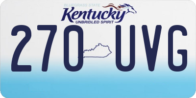 KY license plate 270UVG