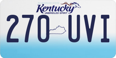 KY license plate 270UVI