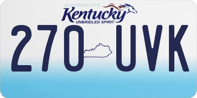 KY license plate 270UVK