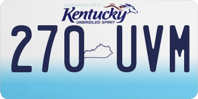 KY license plate 270UVM