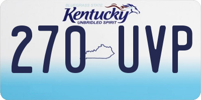 KY license plate 270UVP