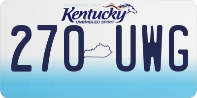 KY license plate 270UWG