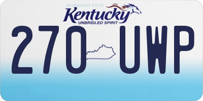 KY license plate 270UWP