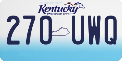 KY license plate 270UWQ
