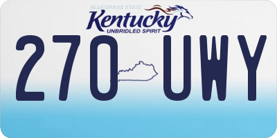 KY license plate 270UWY
