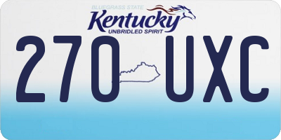 KY license plate 270UXC