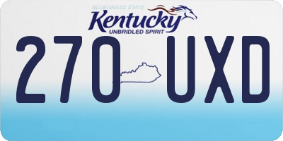 KY license plate 270UXD