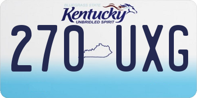 KY license plate 270UXG